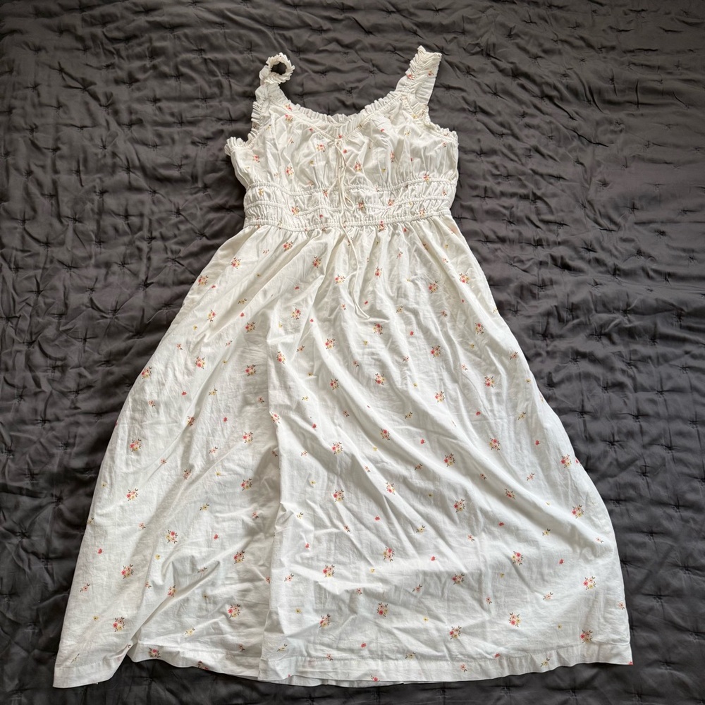 Floral White Dress